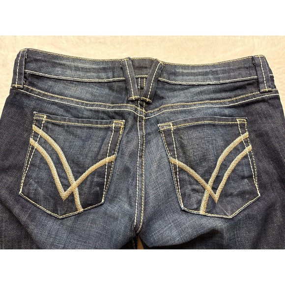 William‎ Rast Bootcut Jeans Womans 27 Flared Denim Pants Blue Dark Wash Casual - Picture 3 of 11